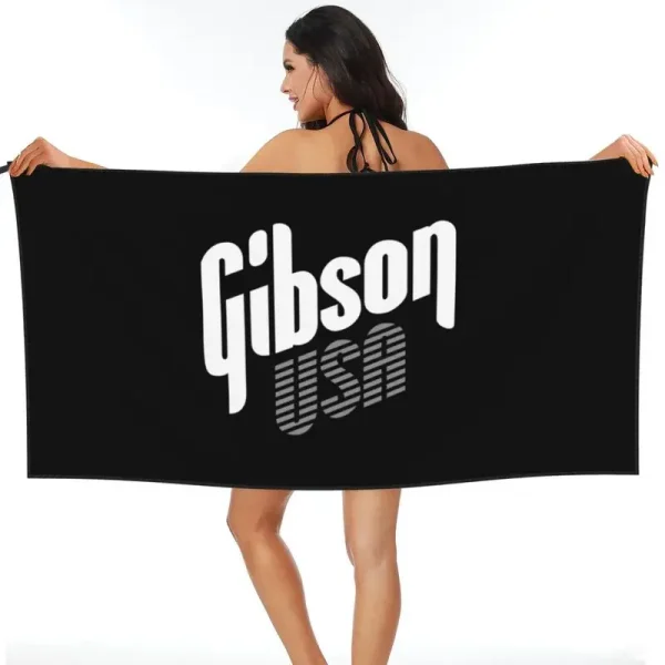 Gibson Usa Guitars Electric Bass Hard Rock Acoustic Quick dry Towel Surf Comfortable Sports Towel 2