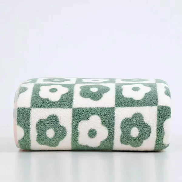 35x75cm Flower Pattern Coral Velvet Absorbent Quick Drying Face Towel Soft Adults Face Hand Towel Bathroom Microfiber Bath Towel 4