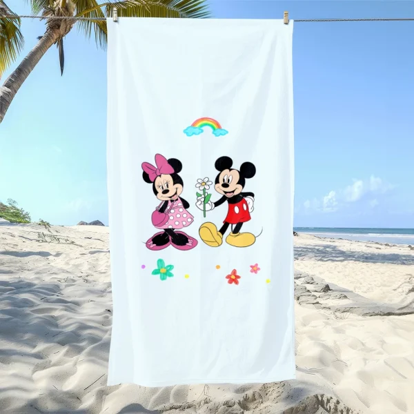 Disney Character Beach Towels: Daisy, Mickey, Minnie, Donald - Fun in the Sun! Suitable for towels, bath towels, beach towels 2