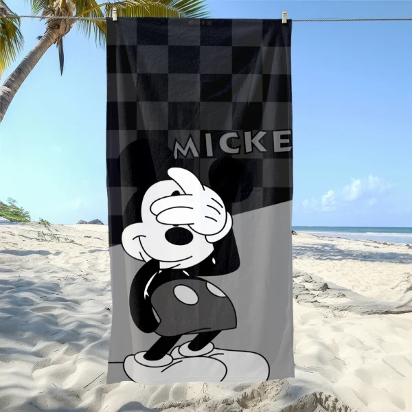 Disney Character Beach Towels: Daisy, Mickey, Minnie, Donald - Fun in the Sun! Suitable for towels, bath towels, beach towels 3