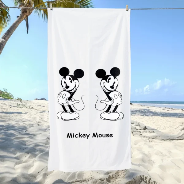 Disney Character Beach Towels: Daisy, Mickey, Minnie, Donald - Fun in the Sun! Suitable for towels, bath towels, beach towels 4