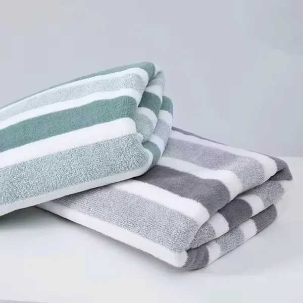 Soft towel Absorbent Striped Pattern Towel Set Soft Hand Towel Bath Towel Quick Drying Absorbent Towels For Bathroom 2