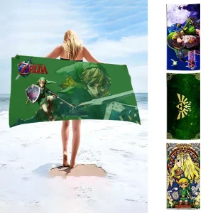 Hot Games Zeldas of Legends Beach Towel Microfiber Sand Free Quick Dry Soft Pool Towels Gift for Women Travel Gym Shower Camping 1