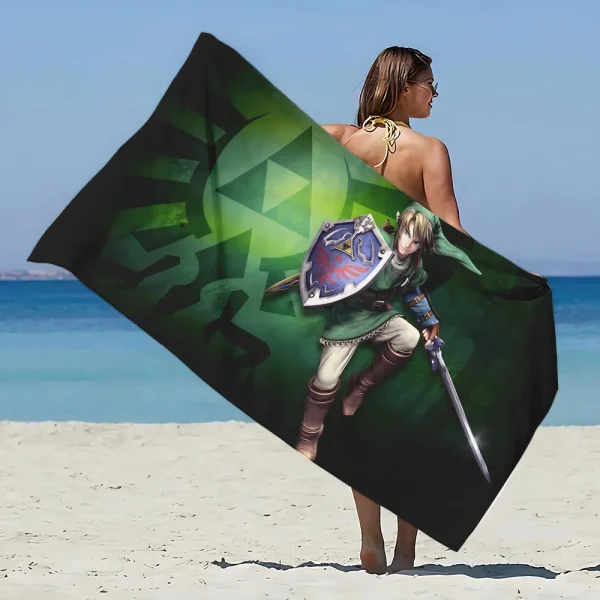 Hot Games Zeldas of Legends Beach Towel Microfiber Sand Free Quick Dry Soft Pool Towels Gift for Women Travel Gym Shower Camping 5