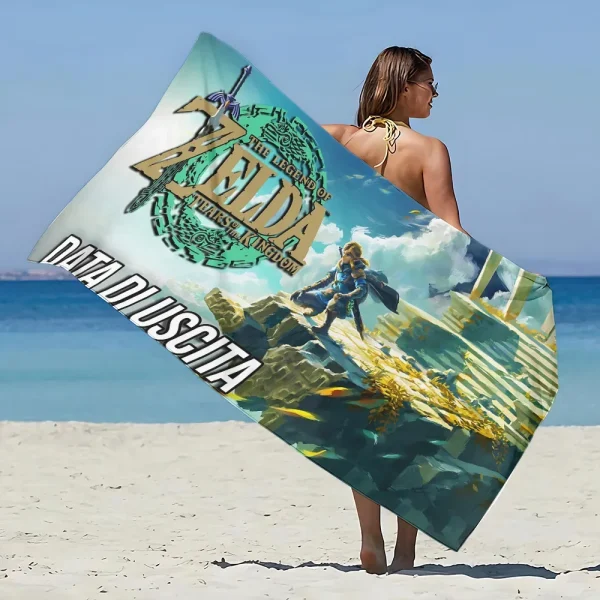Hot Games Zeldas of Legends Beach Towel Microfiber Sand Free Quick Dry Soft Pool Towels Gift for Women Travel Gym Shower Camping 6
