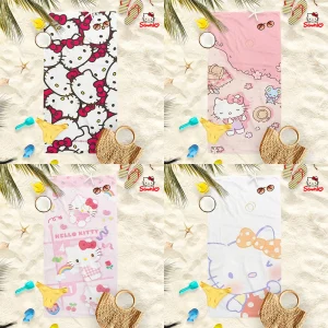 Hello Kitty Beach Towels: Adorable Prints for Summer Fun! Suitable for towels, bath towels, beach towels 1
