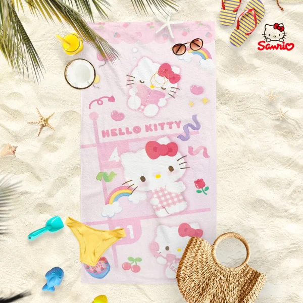Hello Kitty Beach Towels: Adorable Prints for Summer Fun! Suitable for towels, bath towels, beach towels 3