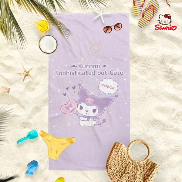 Hello Kitty Beach Towels: Adorable Prints for Summer Fun! Suitable for towels, bath towels, beach towels 4