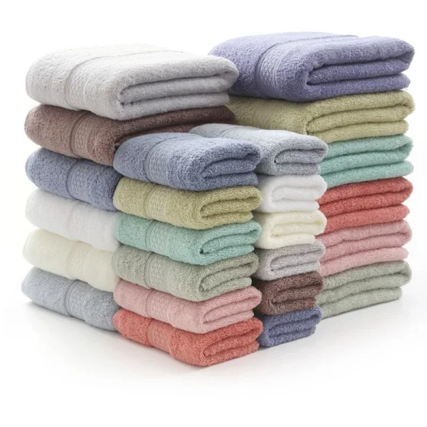 6PCS / 3PCS Cotton Towel Set Luxury Lace Embroidered Bath Towel Face Towel Hand Towel Washcloths Quick Dry Terry Towels 17Colors 4