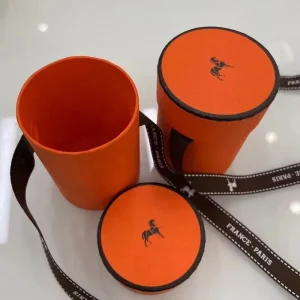 French Orange Cylinder Scarf Ribbon Gift Box Set High-end Boutique Gift Box Preferred Gift Set High-quality Scarf Gift Box 1