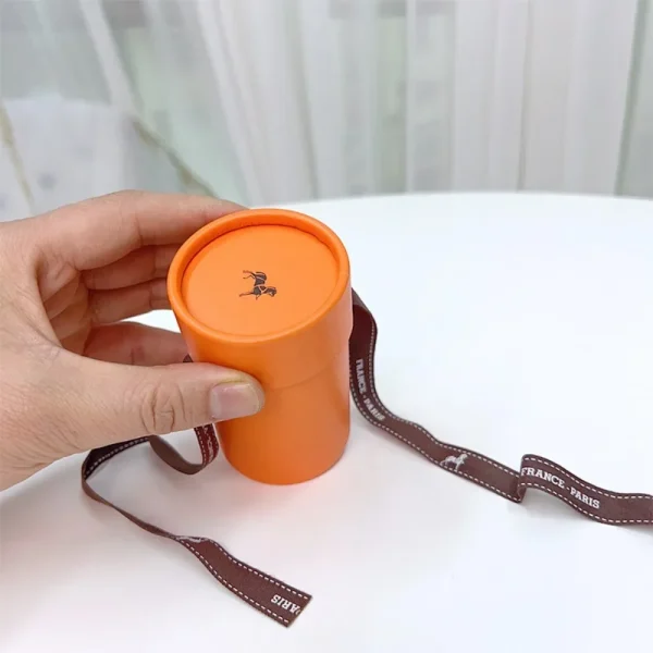 French Orange Cylinder Scarf Ribbon Gift Box Set High-end Boutique Gift Box Preferred Gift Set High-quality Scarf Gift Box 5