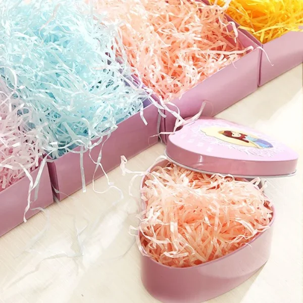 10g/20g Colorful Shredded Crinkle Paper Raffia Candy Boxes DIY Gift Box Filling Material Wedding Marriage Home Decoration 2
