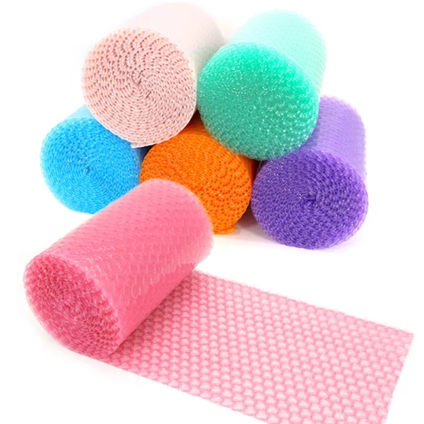 20cmx5 Meters Pink Blue Lovely Heart Shape Bubble Wrap Shockproof Package For Gifts Box Fragile Glass Goods Pack Party Decor 3
