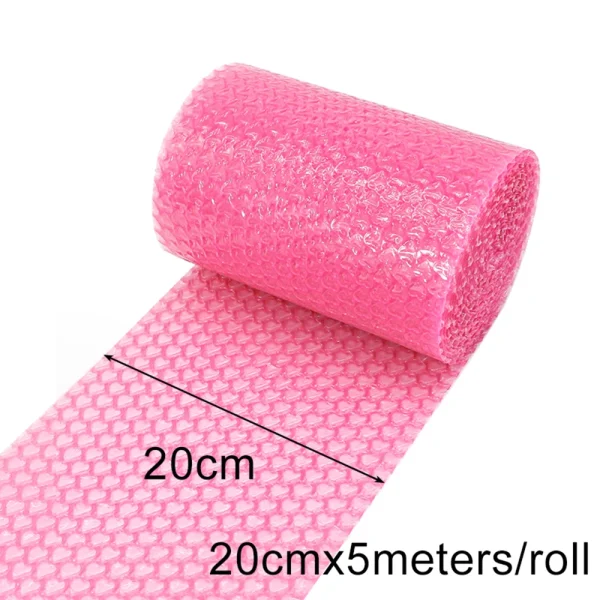 20cmx5 Meters Pink Blue Lovely Heart Shape Bubble Wrap Shockproof Package For Gifts Box Fragile Glass Goods Pack Party Decor 4