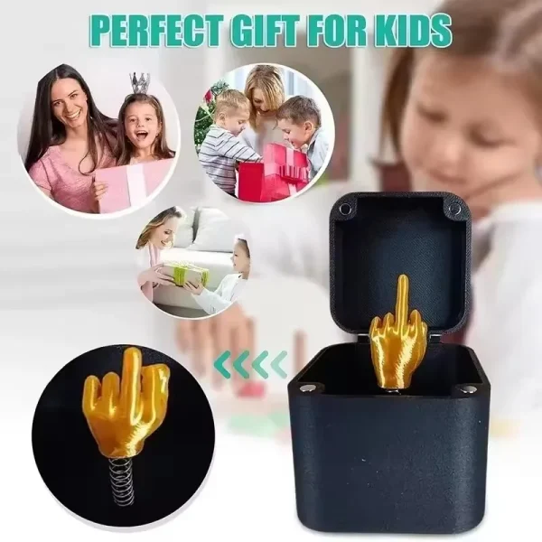 Middle Finger Surprise Gift Boxs Christmas Fun Prank Gift Offices Desk Home Decor Gift Decoration Toys Children Miniature Items 4