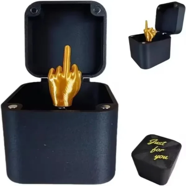 Middle Finger Surprise Gift Boxs Christmas Fun Prank Gift Offices Desk Home Decor Gift Decoration Toys Children Miniature Items 5