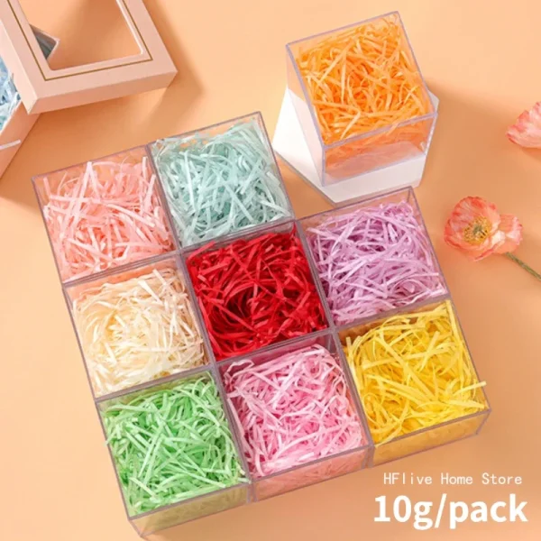 Multicolored Shredded Crinkle Paper Strands Shredded Crinkle Confetti DIY Gift Box Filling Party Wedding Decor Gift Bag Candy 1