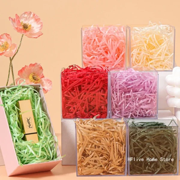 Multicolored Shredded Crinkle Paper Strands Shredded Crinkle Confetti DIY Gift Box Filling Party Wedding Decor Gift Bag Candy 2