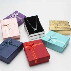 Bowknot Jewelry Box For Wedding Engagement Ring Earrings Necklace Bracelet Storage Boxes Shape Gift Packing Case 1