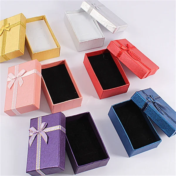 Bowknot Jewelry Box For Wedding Engagement Ring Earrings Necklace Bracelet Storage Boxes Shape Gift Packing Case 3