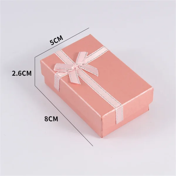 Bowknot Jewelry Box For Wedding Engagement Ring Earrings Necklace Bracelet Storage Boxes Shape Gift Packing Case 6