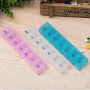 Portable 7 Day Pill Box Organizer Travel Pill Box Pill Storage Compartment Box Medicine Tablet Holder PillSplitter 1