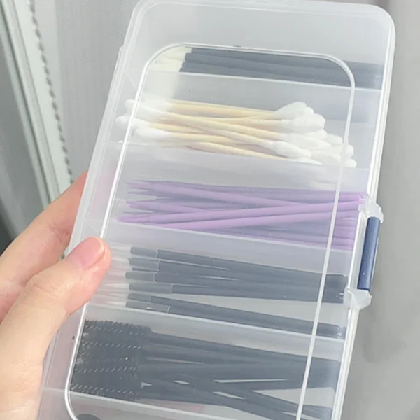 5/6 Grid Compartment Storage Box Transparent Square Earrings Case Jewelry Finding Accessories Packaging Bead Pearl Organizer 2