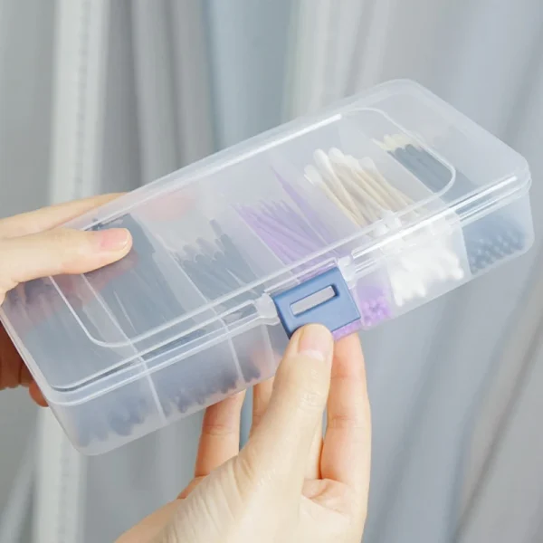5/6 Grid Compartment Storage Box Transparent Square Earrings Case Jewelry Finding Accessories Packaging Bead Pearl Organizer 6