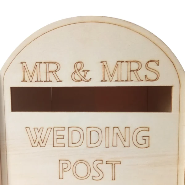 DIY Wooden Wedding Mailbox Post Box with Lock Rustic Hollow Gift Card Holder for Reception Wedding Anniversary Party Decoration 5