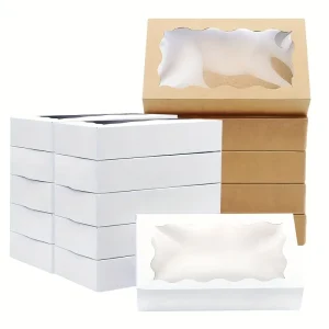10/20/50pcs gift box with clear window-suitable for packaging, wedding, party birthday decoration and small business supplies 1
