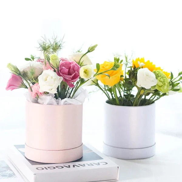 12x12cm Flower Box Round Cardboard Gift Boxes Wedding Party Rose Flower Packaging Decoration Valentine's Day Gifts Wrapping Box 5