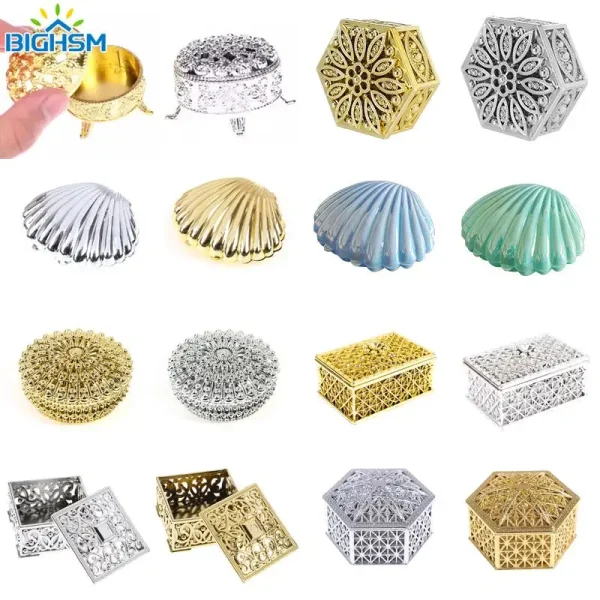 1Pc Mini Treasure Storage Jewelry Box Retro Candy Necklace Earring Bead Trinket Box Small Wedding Decor Party Favor Gift 1