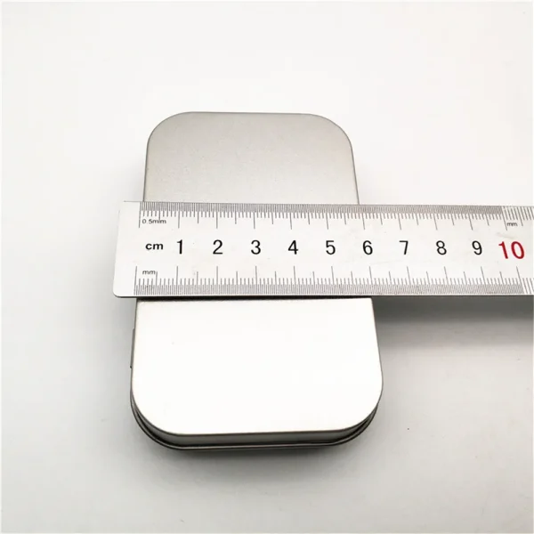 1Pc Metal Rectangular Empty Mini Tin Box Tinplate Push Candy Pill Cases Money Coin Jar Hinged Containers Organizer Storage Box 3