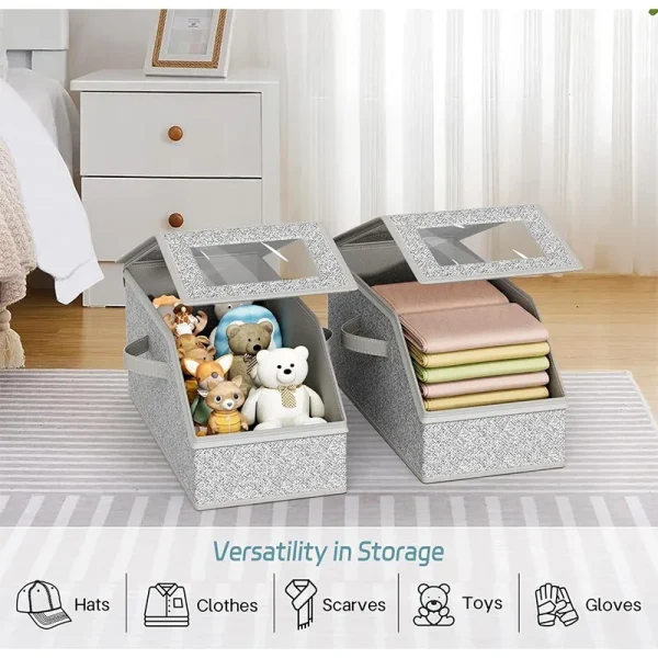 Foldable Zipper Baseball Cap Storage Box Non-woven Dustproof Storage Box Hat Storage Box Wardrobe Storage Boxes Storage 3