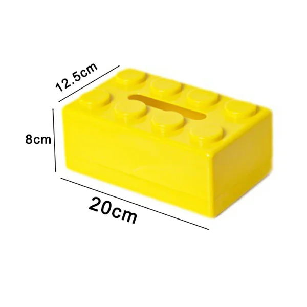 Building Blocks Tissue Box Creative Punch-free Wall-mounted Tissue Box Spring Paper Towel Holder Bathroom Waterproof Tissue Box 6