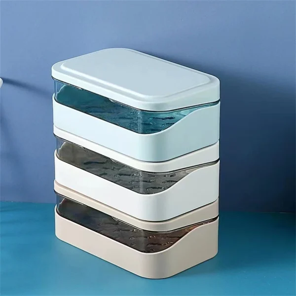 1pc Holder Non Slip Soap Box Toilet Shower Tray Draining Rack Bathroom Gadgets Soap Dish Soap Tray Holder 2