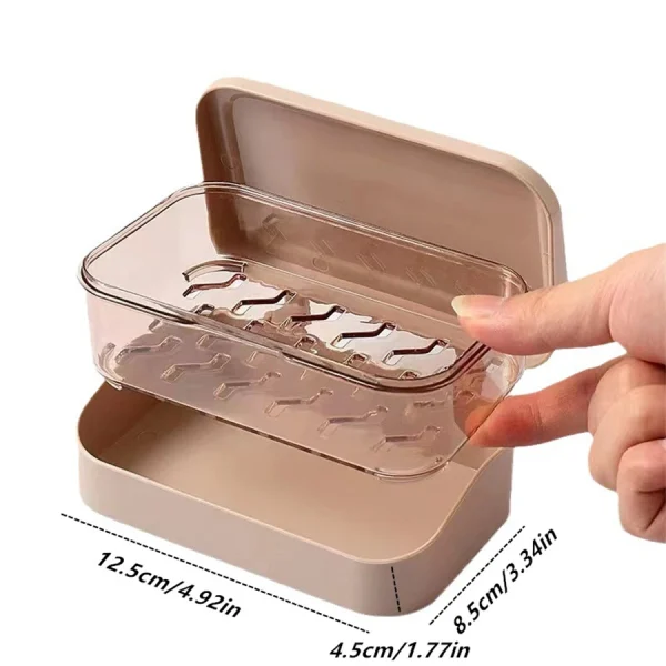 1pc Holder Non Slip Soap Box Toilet Shower Tray Draining Rack Bathroom Gadgets Soap Dish Soap Tray Holder 4