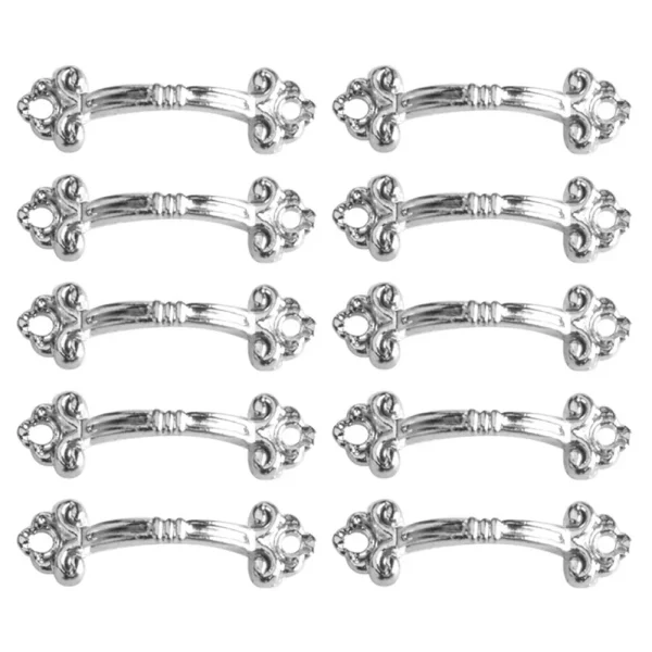 Handle Handles None 10PCS 48*14mm Accessories Antique Drawer Bronze Gift Box Gold Jewelry Box Packaging Silver 3