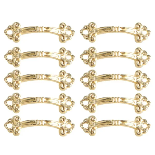 Handle Handles None 10PCS 48*14mm Accessories Antique Drawer Bronze Gift Box Gold Jewelry Box Packaging Silver 4