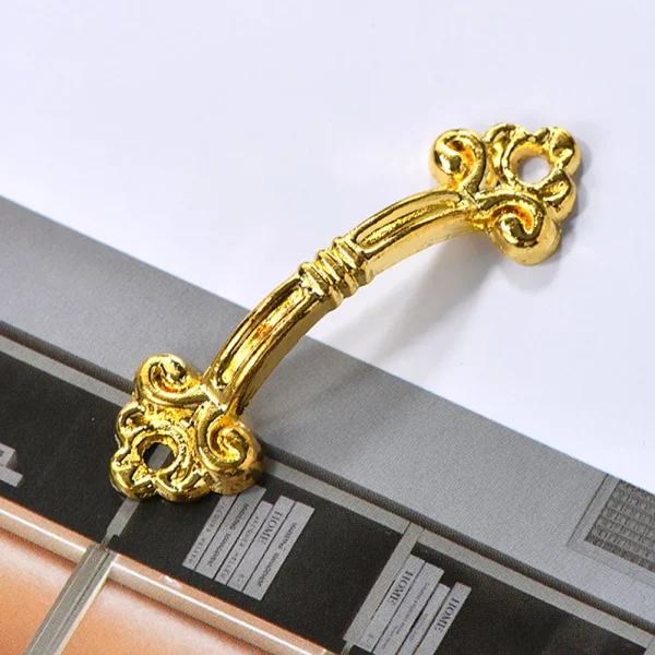 Handle Handles None 10PCS 48*14mm Accessories Antique Drawer Bronze Gift Box Gold Jewelry Box Packaging Silver 5
