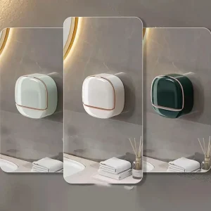 1 piece soap box free punching soap box wall-mounted household high-grade drain water storage bathroom toilet soap shelf 1