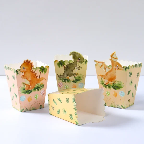 Dinosaur Theme Popcorn Boxes Dinosaur Birthday Party Decoration Safari Birthday Party Supplies 4