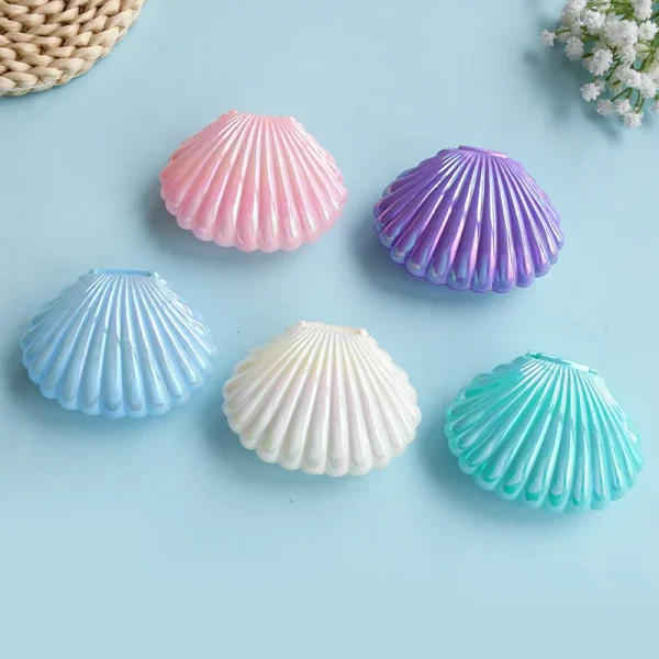 5/10pcs Shell Candy Gift Box Plastic Snack Cookie Jewelry Storage Box Kids Mermaid Birthday Party Favors Decor Wedding Supplies 1