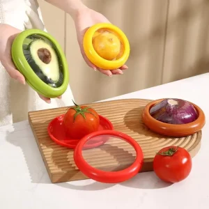 Avocado Storage Organizer Silicone Fruit Storage Box Fruit and Vegetable Antioxidant Storage Box Reusable Avocado Storage Tools 1