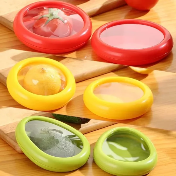 Avocado Storage Organizer Silicone Fruit Storage Box Fruit and Vegetable Antioxidant Storage Box Reusable Avocado Storage Tools 4
