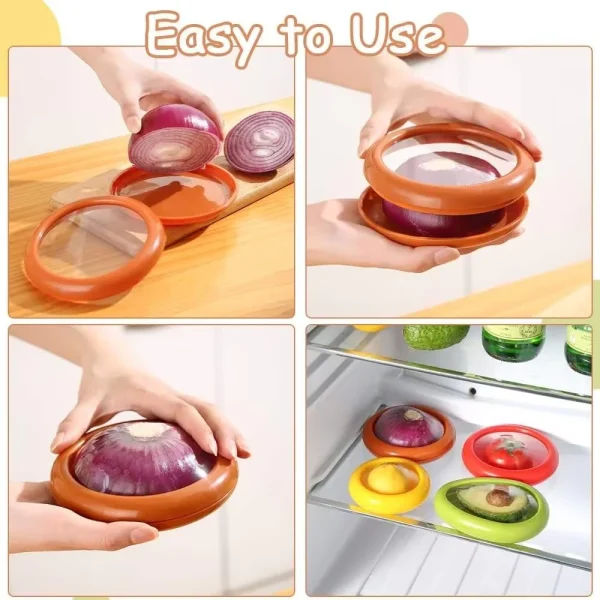 Avocado Storage Organizer Silicone Fruit Storage Box Fruit and Vegetable Antioxidant Storage Box Reusable Avocado Storage Tools 5