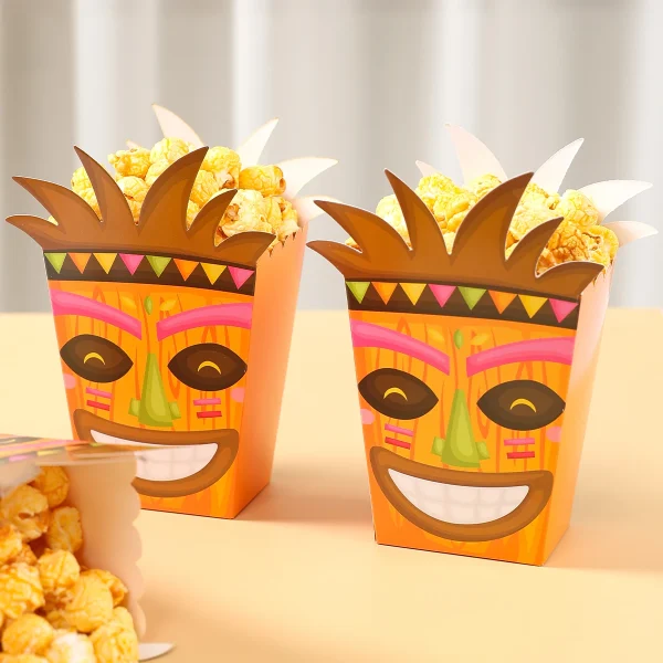 Flamingo Popcorn Boxes Hawaiian Summer Beach Birthday Party Decorations Kids Hawaii Luau Tropical Wedding Party Supplies 3