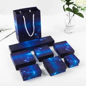 Starry Sky Style Multisize Gift Wrapping Box Jewelry Organizer Storage Gift Box Necklace Earrings Ring Necklace Bracelet Display 1