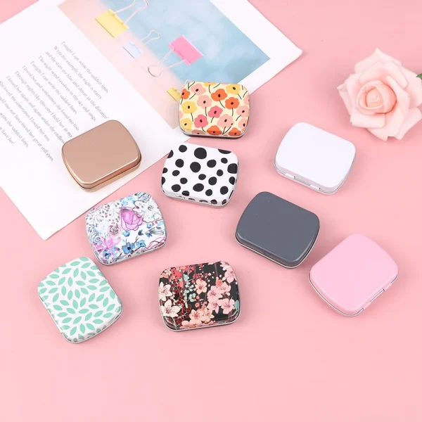 1Pc Portable Mini Metal Tins Flip Storage Box Case Organizer Jewelry Survival Money Coin Candy Key Container Jar Cans with lid 1