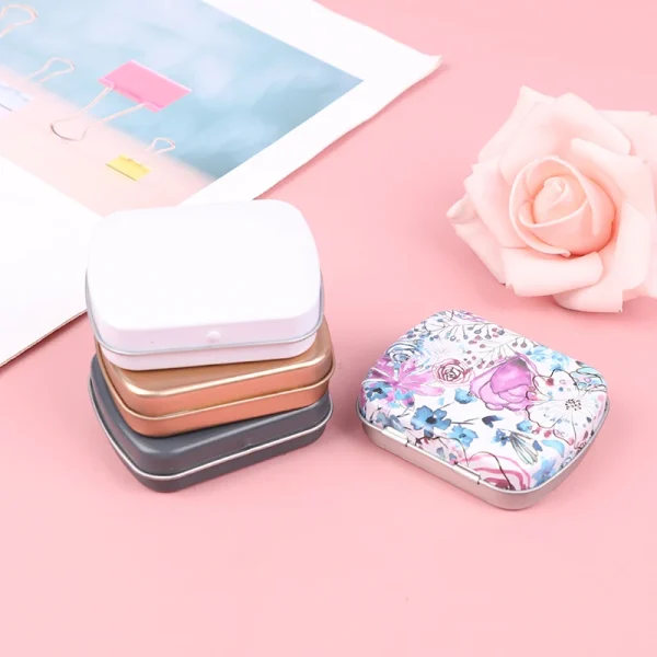 1Pc Portable Mini Metal Tins Flip Storage Box Case Organizer Jewelry Survival Money Coin Candy Key Container Jar Cans with lid 3